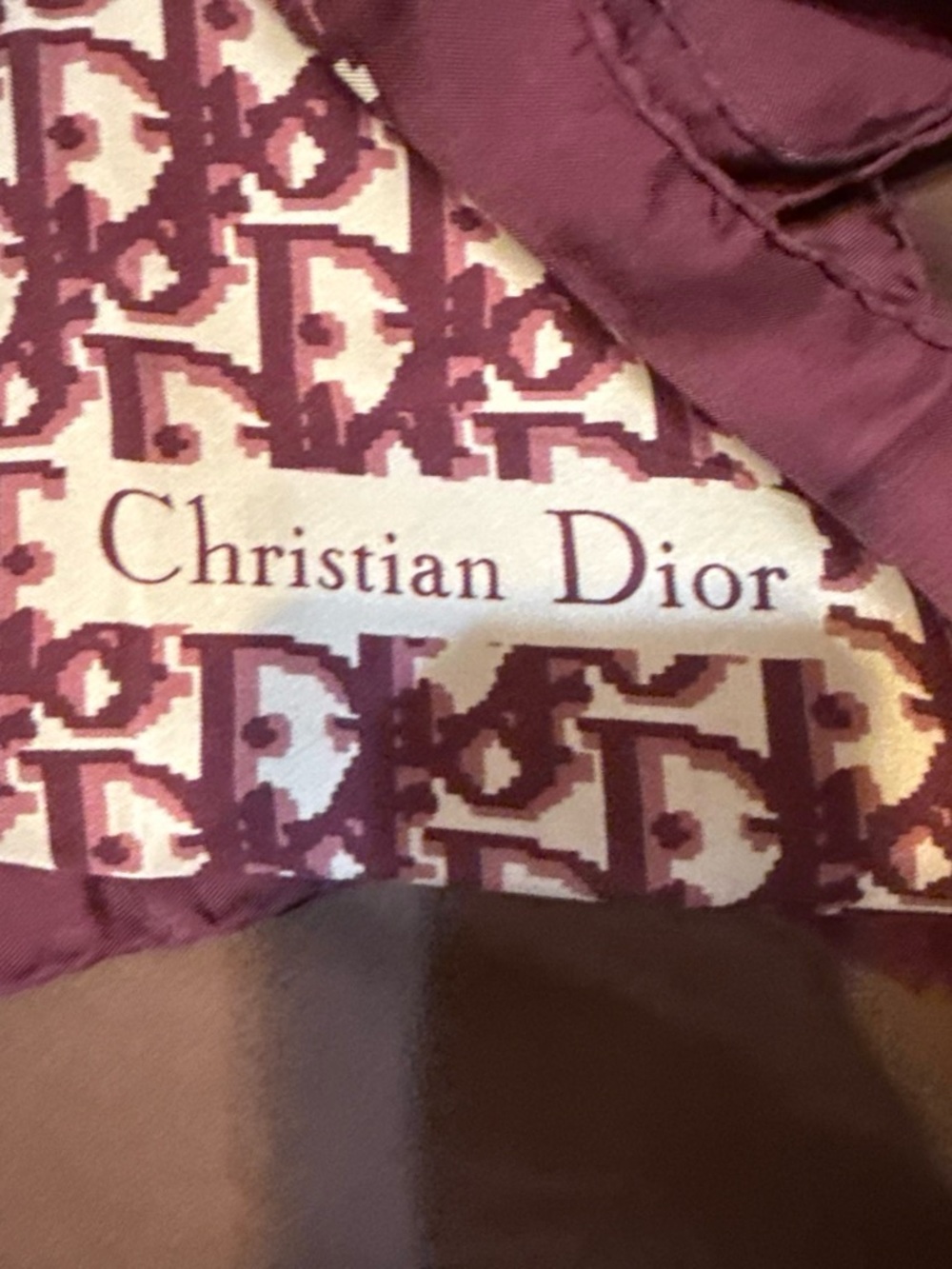 Dior Women's Burgundy scarf